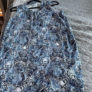 J. Jill Blue and White Patterned Top